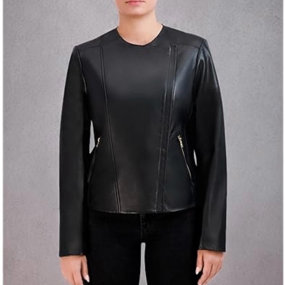 Cole Haan Jackets & Blazers - Cole Haan Women's Black Leather Jacket